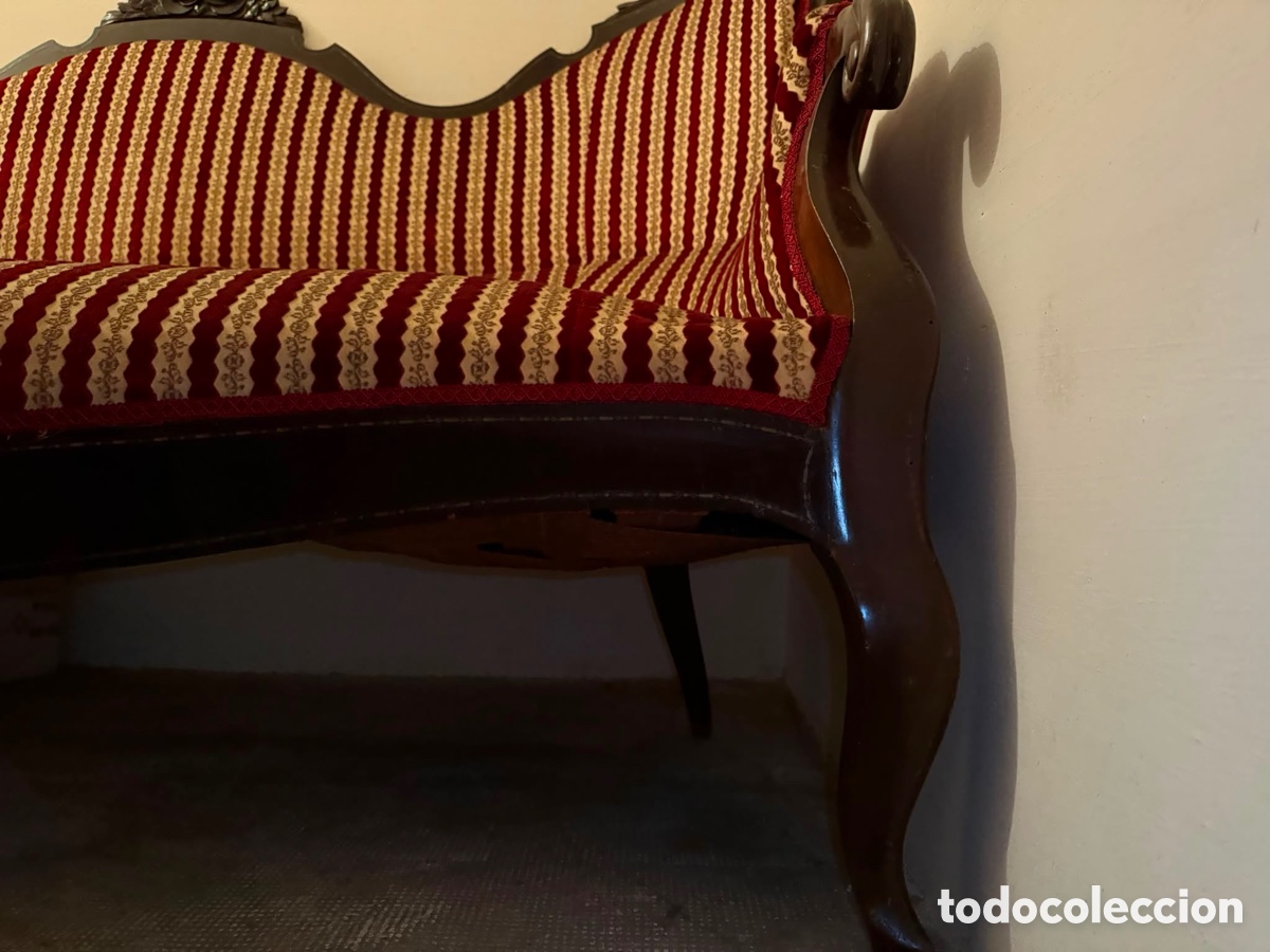 Antig&uuml;edades: Conjunto sof&aacute; y 5 sillas estilo Isabelino - Foto 24