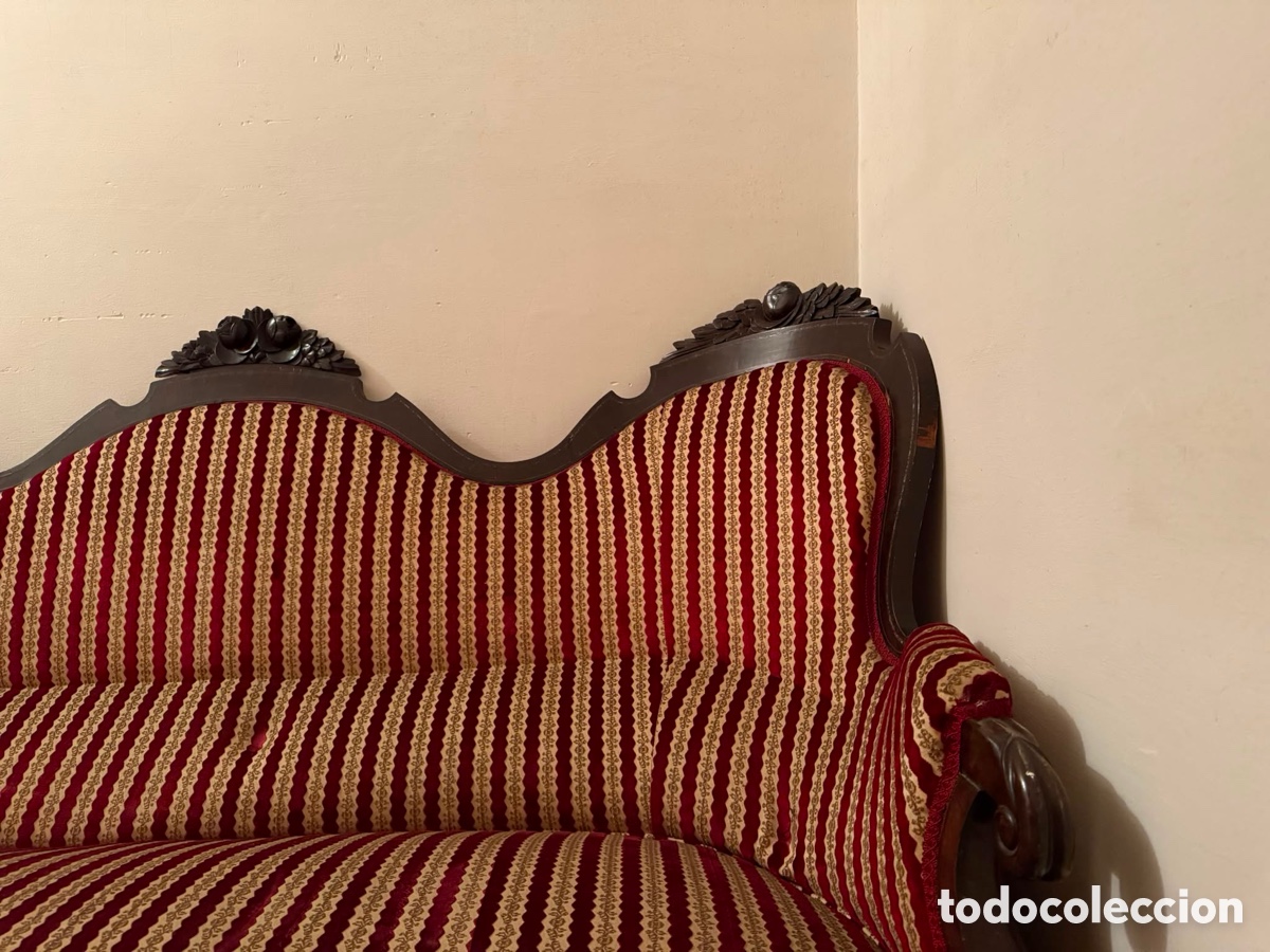 Antig&uuml;edades: Conjunto sof&aacute; y 5 sillas estilo Isabelino - Foto 27