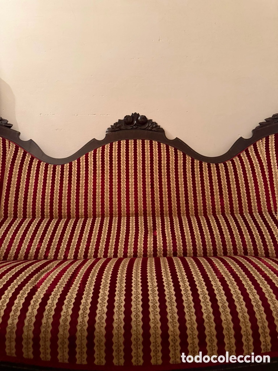 Antig&uuml;edades: Conjunto sof&aacute; y 5 sillas estilo Isabelino - Foto 28