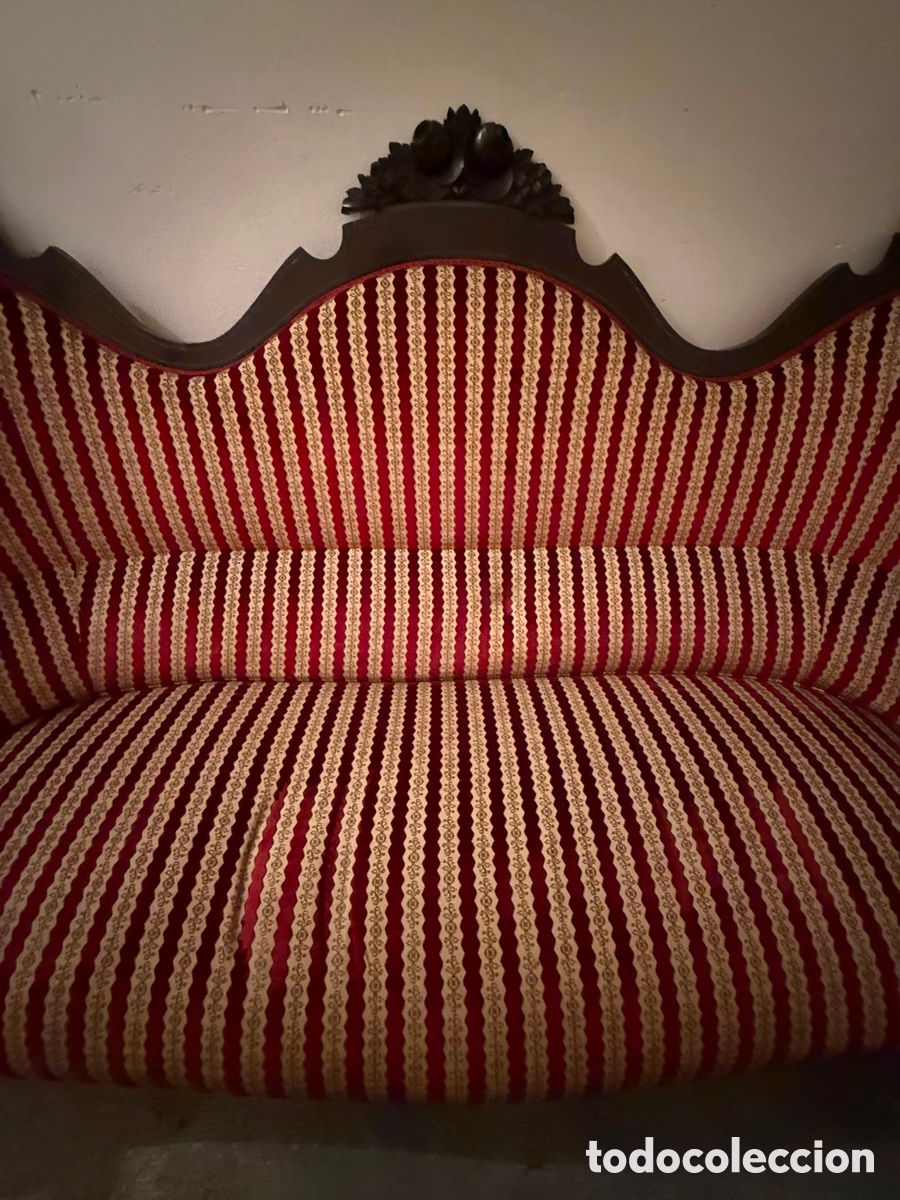 Antig&uuml;edades: Conjunto sof&aacute; y 5 sillas estilo Isabelino - Foto 29