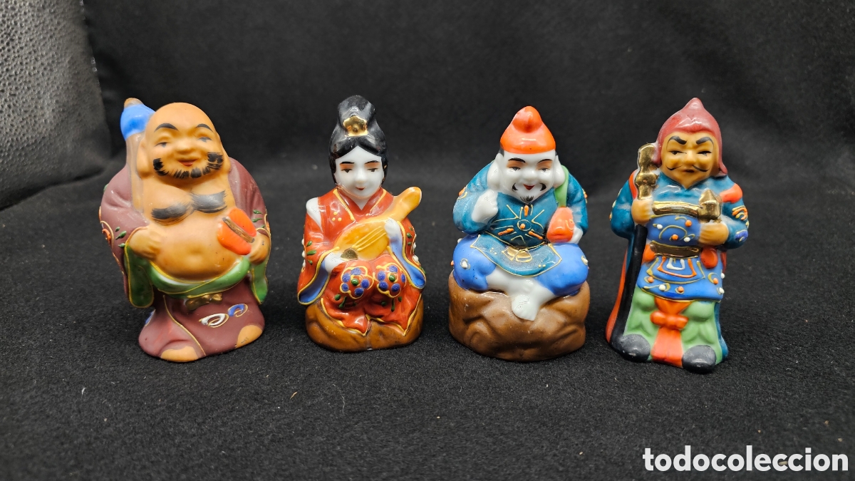 Antiguidades: Dioses de la fortuna de porcelana