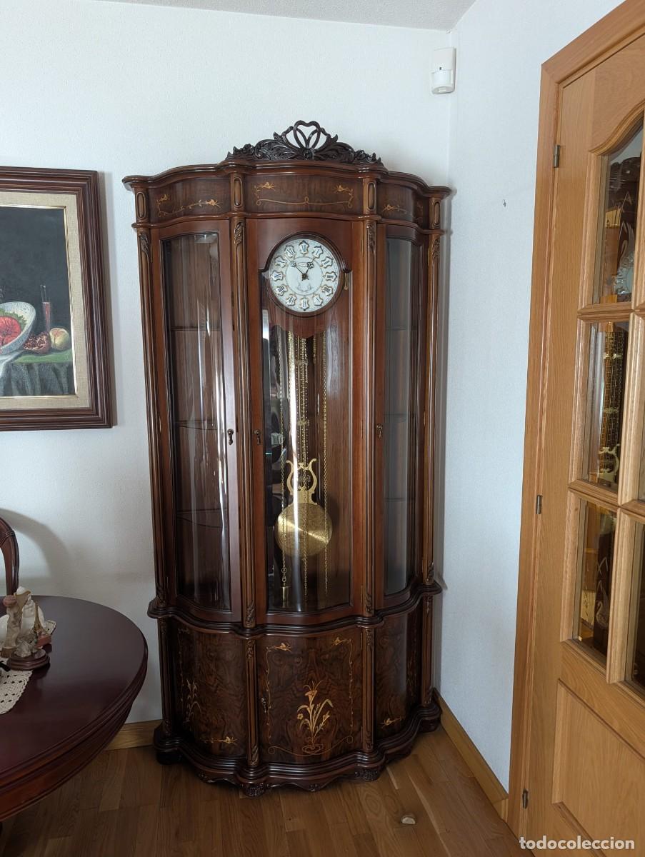 Antig&uuml;edades: Reloj de pie de madera maciza con p&eacute;ndulo - Foto 1
