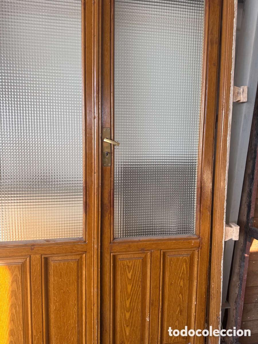 Antig&uuml;edades: Puerta modernista de dos hojas con su Marco - Foto 2