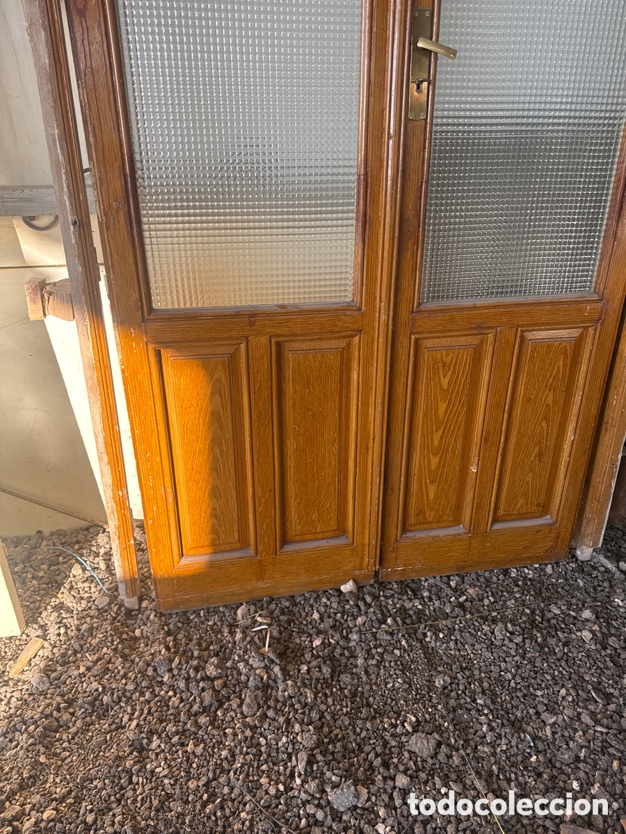 Antig&uuml;edades: Puerta modernista de dos hojas con su Marco - Foto 3