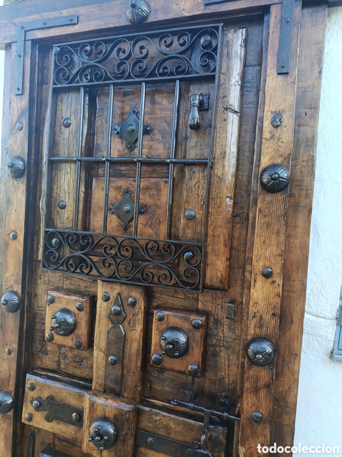 Antig&uuml;edades: Puerta de madera y forja - Foto 5