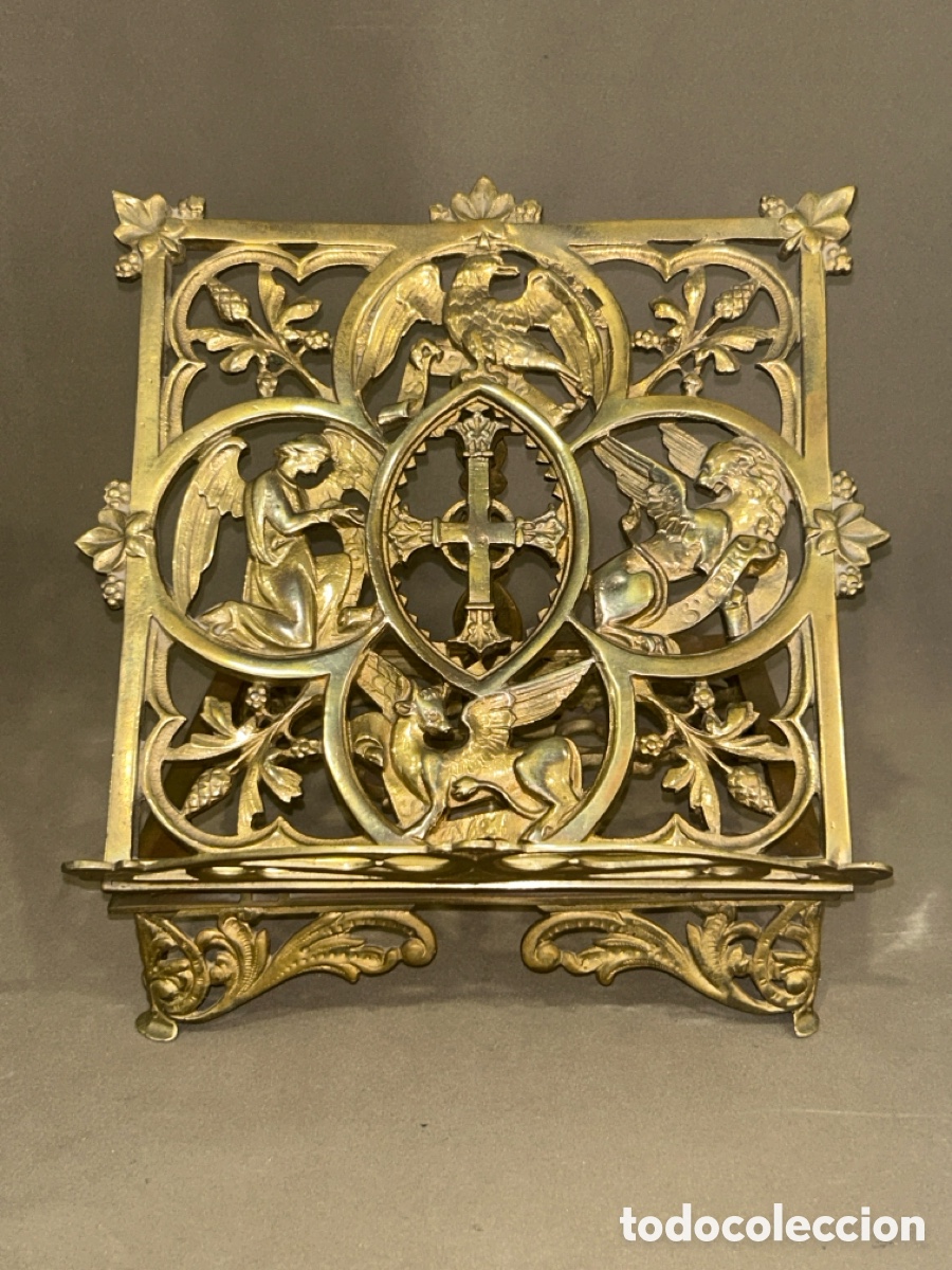 Antiquit&auml;ten: ANTIGUO ATRIL - SOPORTE DE LIBROS - EN BRONCE -SOBREMESA, ALTAR