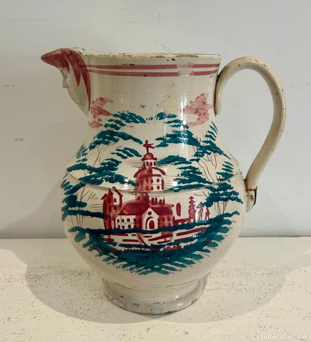 Antig&uuml;edades: Jarra en Ceramica. Portugal. Siglo XIX