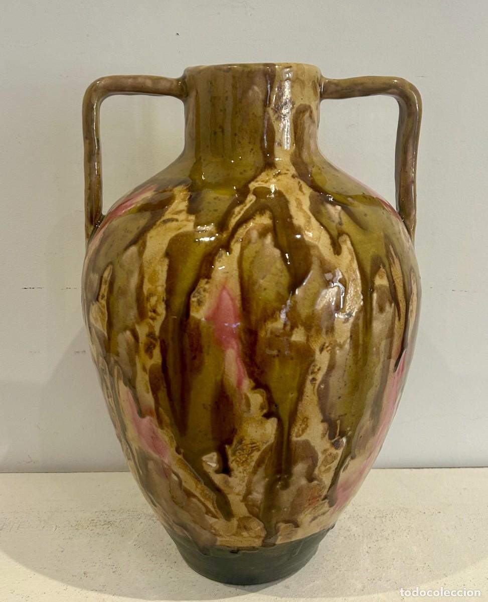 Antiquit&auml;ten: Jarr&oacute;n decorativo en arcilla. Vidriado