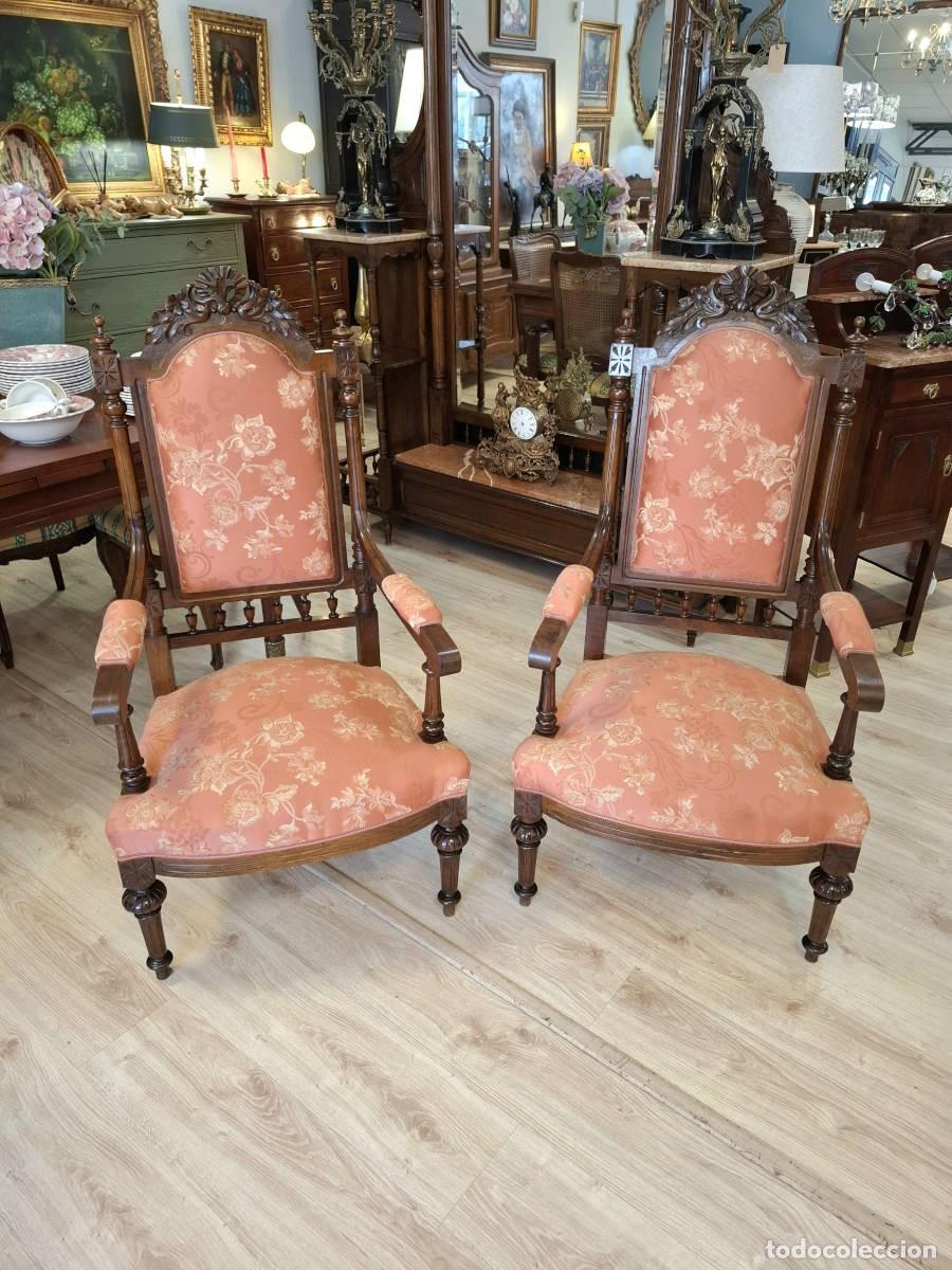 Antig&uuml;edades: Pareja de sillones alfonsinos S.XIX