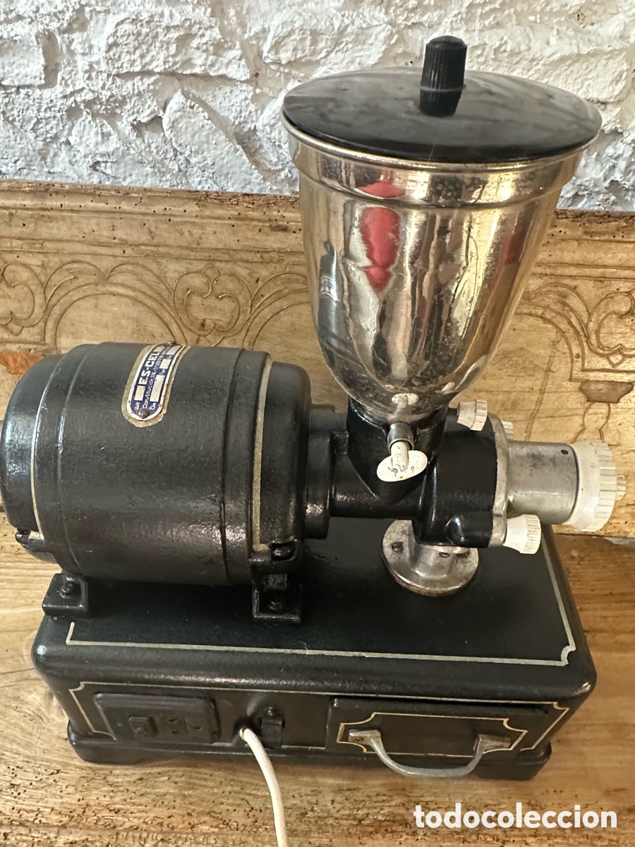 Antig&uuml;edades: Molinillo de caf&eacute; el&eacute;ctrico antiguo es de la marca ES-CEL. - Foto 4