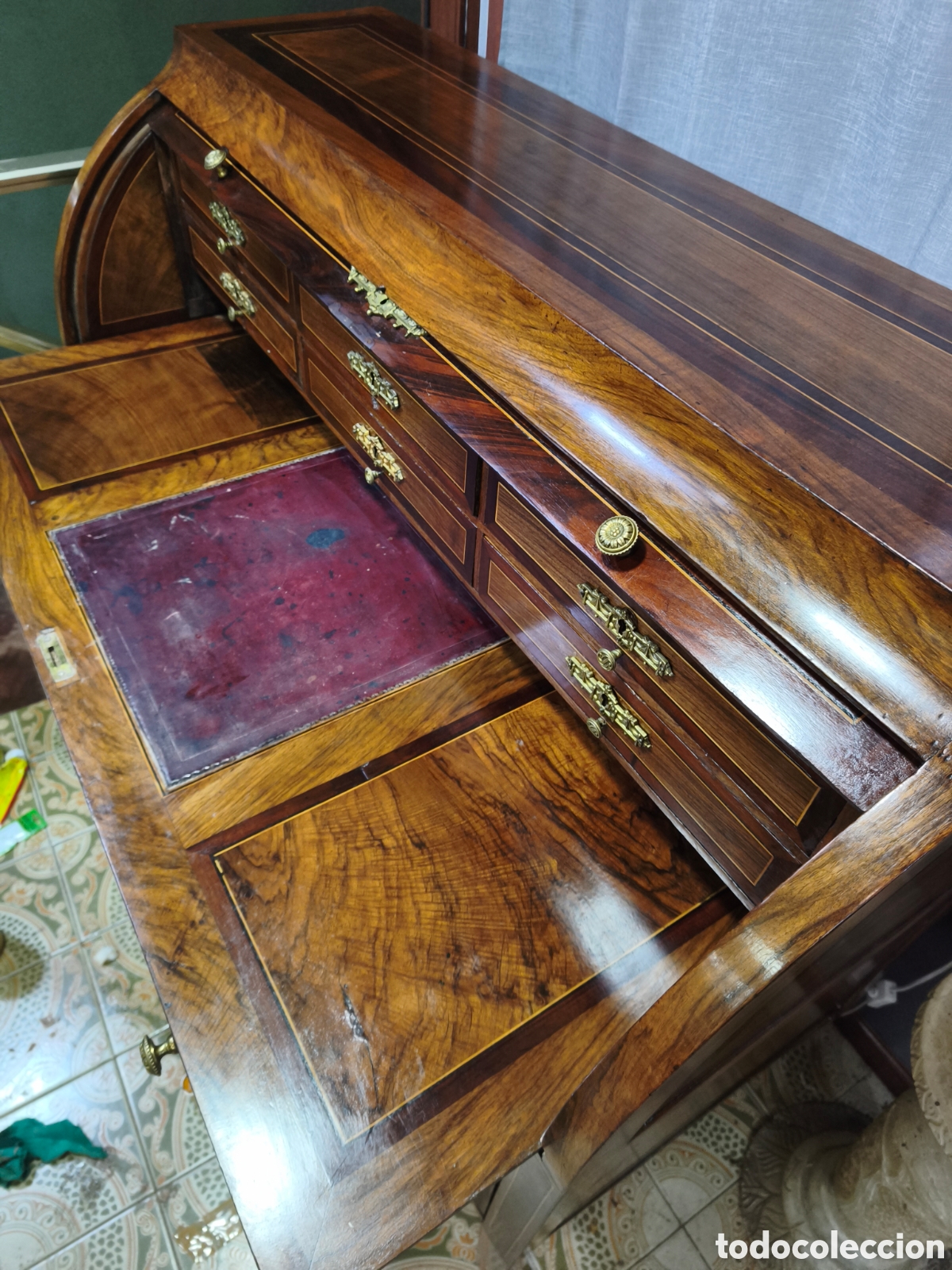 Antig&uuml;edades: Bur&oacute; de cilindro Carlos IV - Foto 4