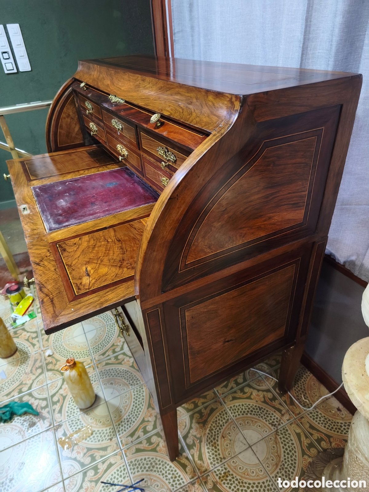 Antig&uuml;edades: Bur&oacute; de cilindro Carlos IV - Foto 6