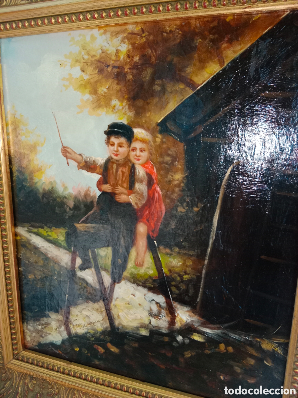Antig&uuml;edades: Cuadro &oacute;leo sobre lienzo - Foto 5