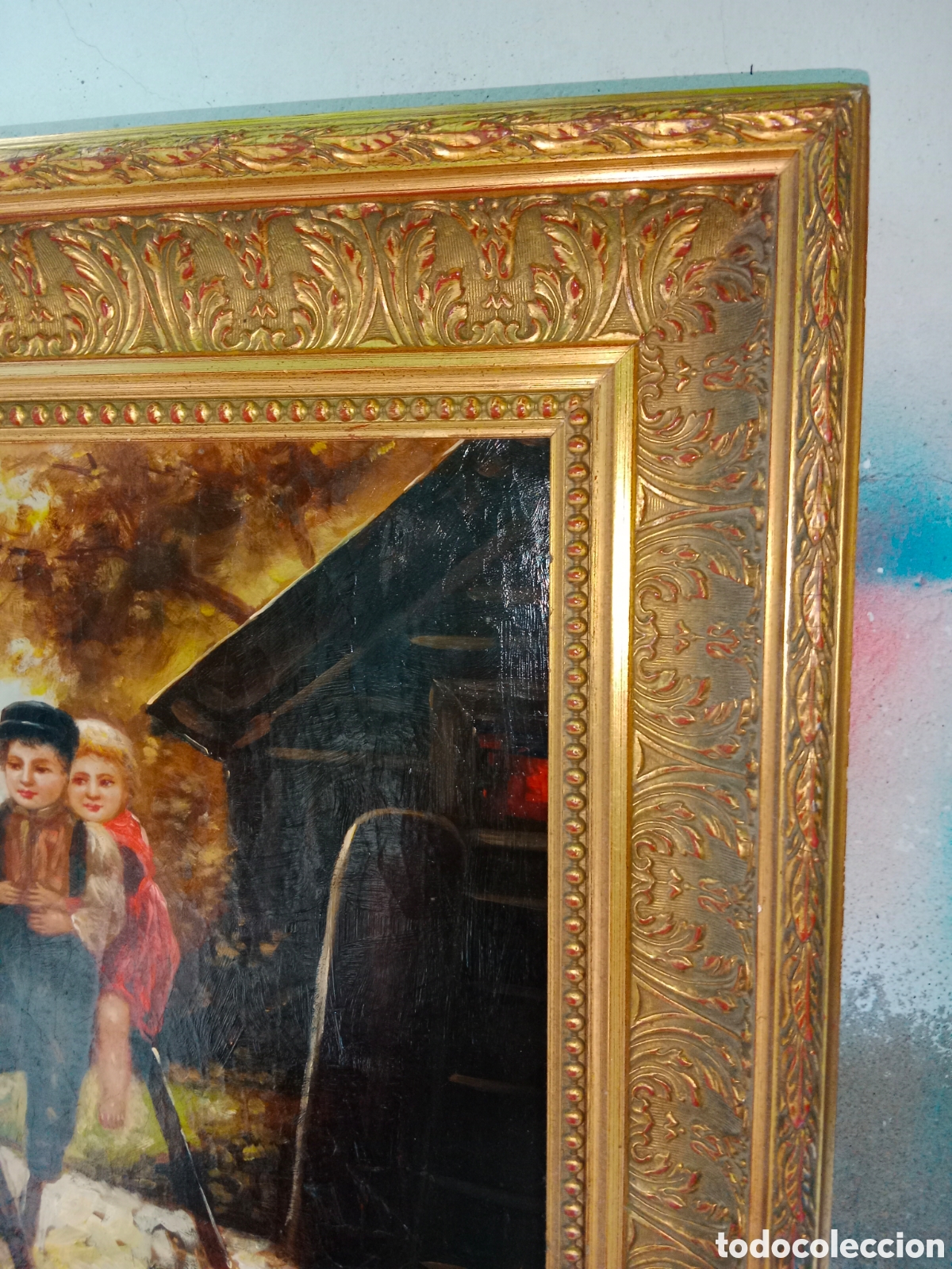 Antig&uuml;edades: Cuadro &oacute;leo sobre lienzo - Foto 6