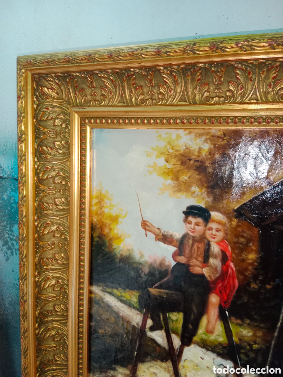 Antig&uuml;edades: Cuadro &oacute;leo sobre lienzo - Foto 7