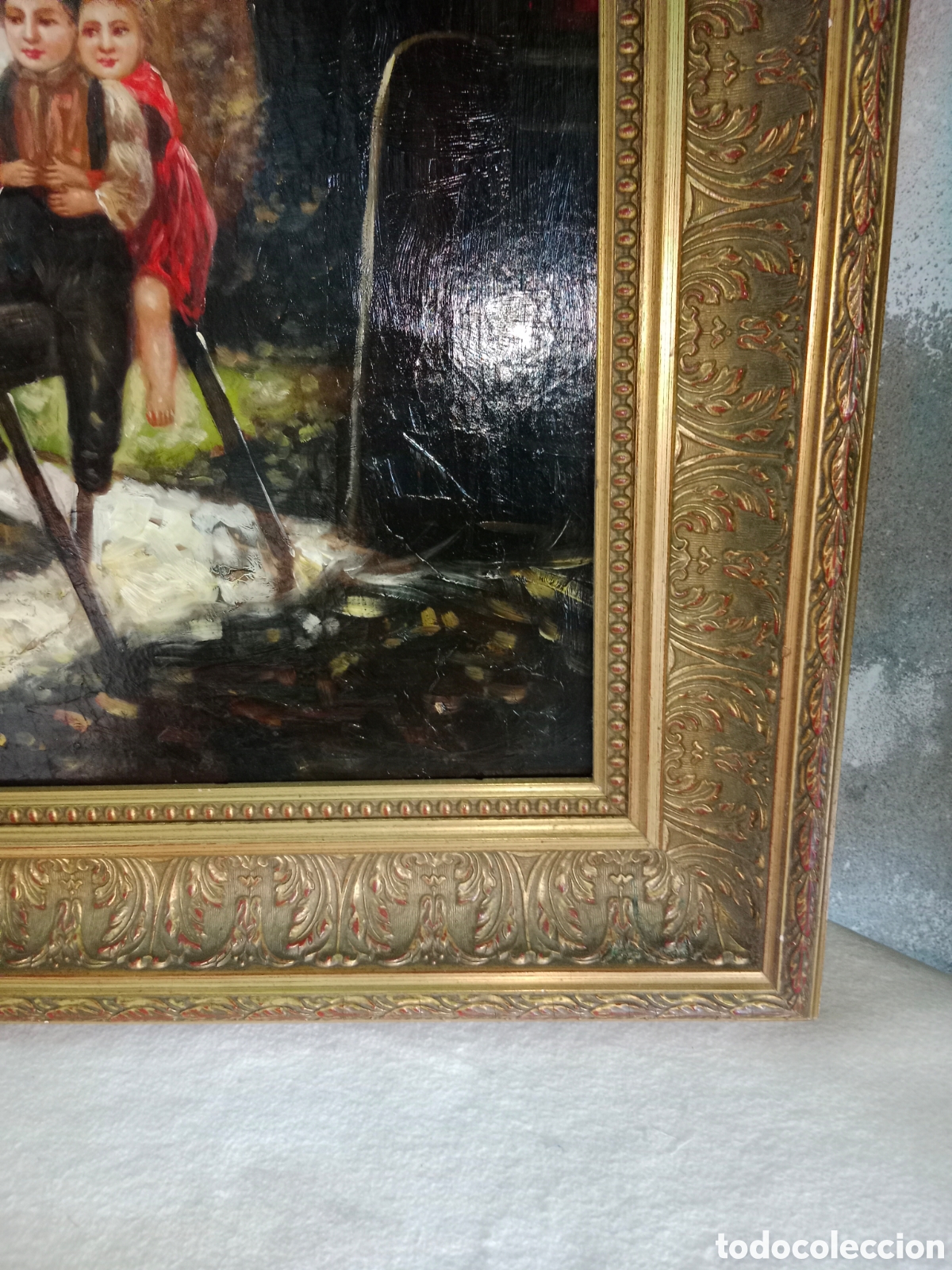Antig&uuml;edades: Cuadro &oacute;leo sobre lienzo - Foto 9