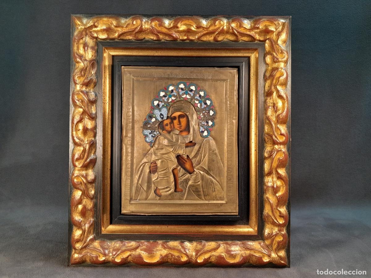 Antig&uuml;edades: C-2003. ICONO DE LA MADRE DE DIOS FEODOROVSKAYA. SIGLO XIX
