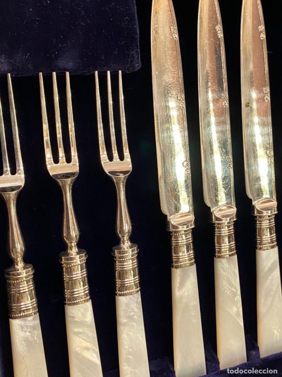 Antig&uuml;edades: Juego de Cubiertos de Postre o Fruta - Foto 2