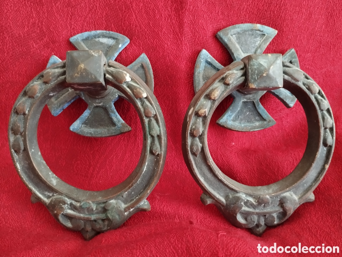 Antig&uuml;edades: Antiguas Aldabas de Iglesia Bronce. - Foto 4