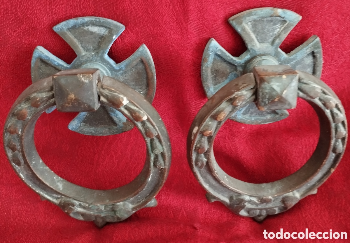Antig&uuml;edades: Antiguas Aldabas de Iglesia Bronce. - Foto 6