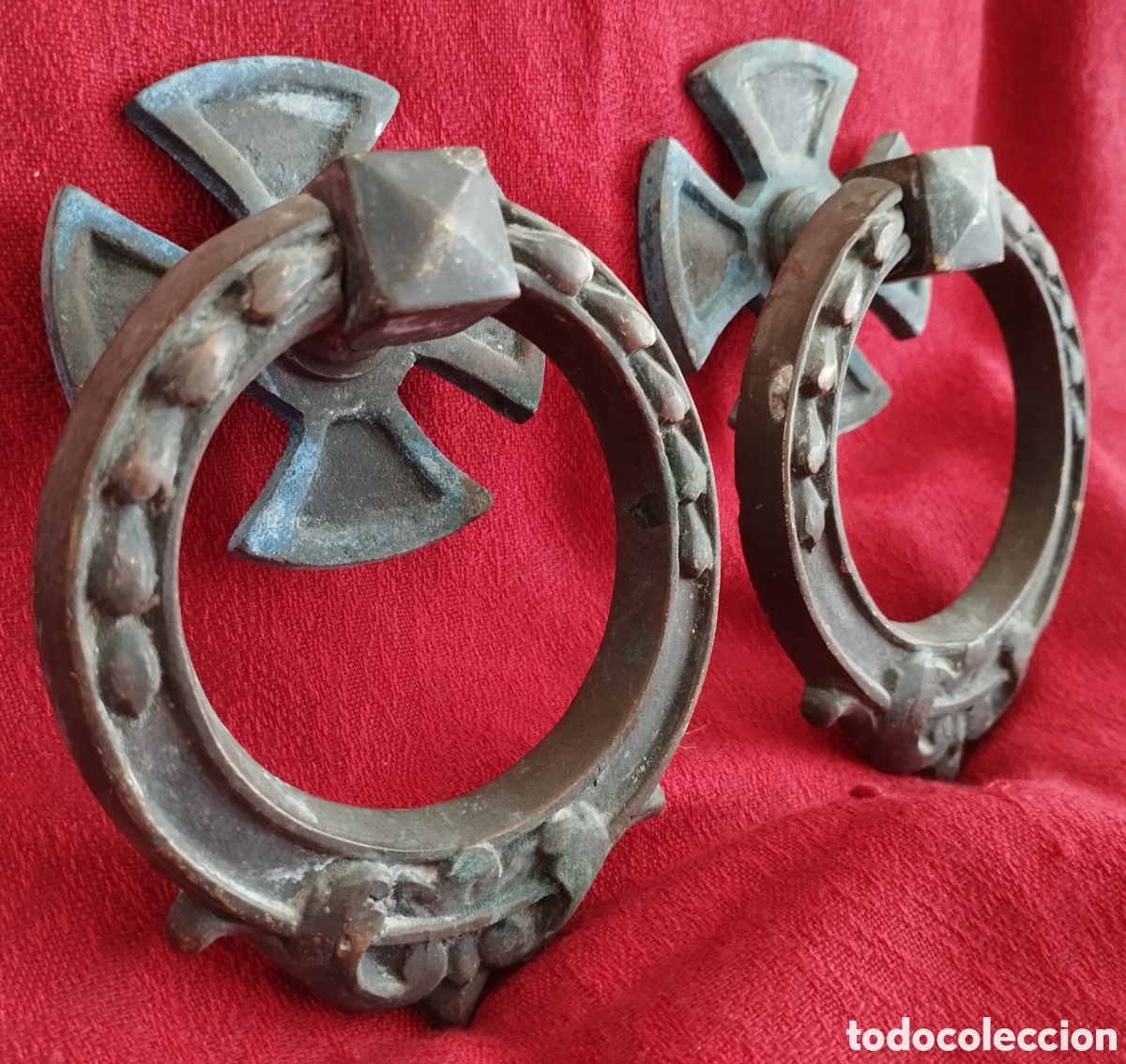 Antig&uuml;edades: Antiguas Aldabas de Iglesia Bronce. - Foto 7
