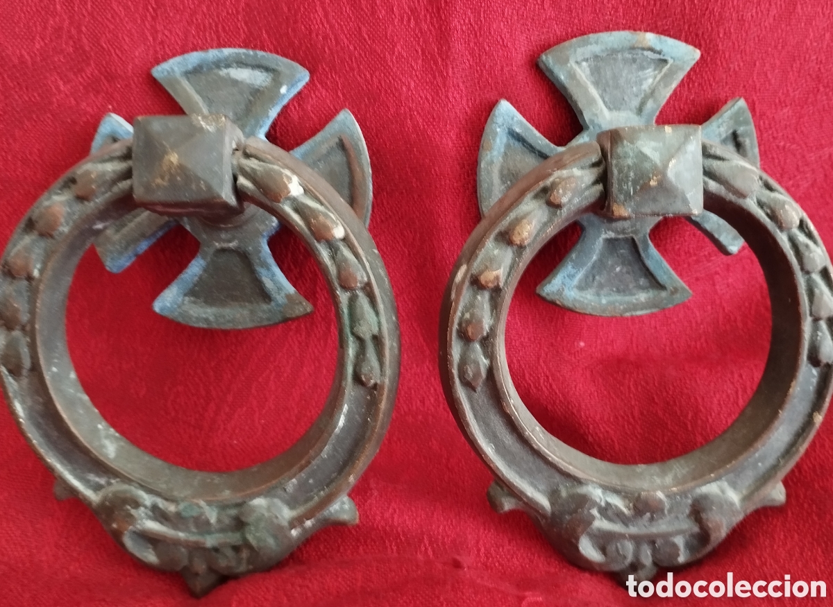 Antig&uuml;edades: Antiguas Aldabas de Iglesia Bronce. - Foto 1