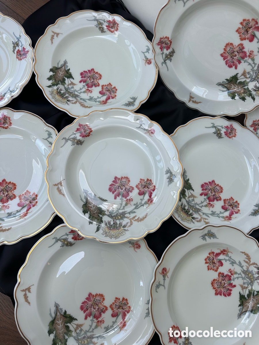Antig&uuml;edades: Limoges Haviland lote de 9 platos