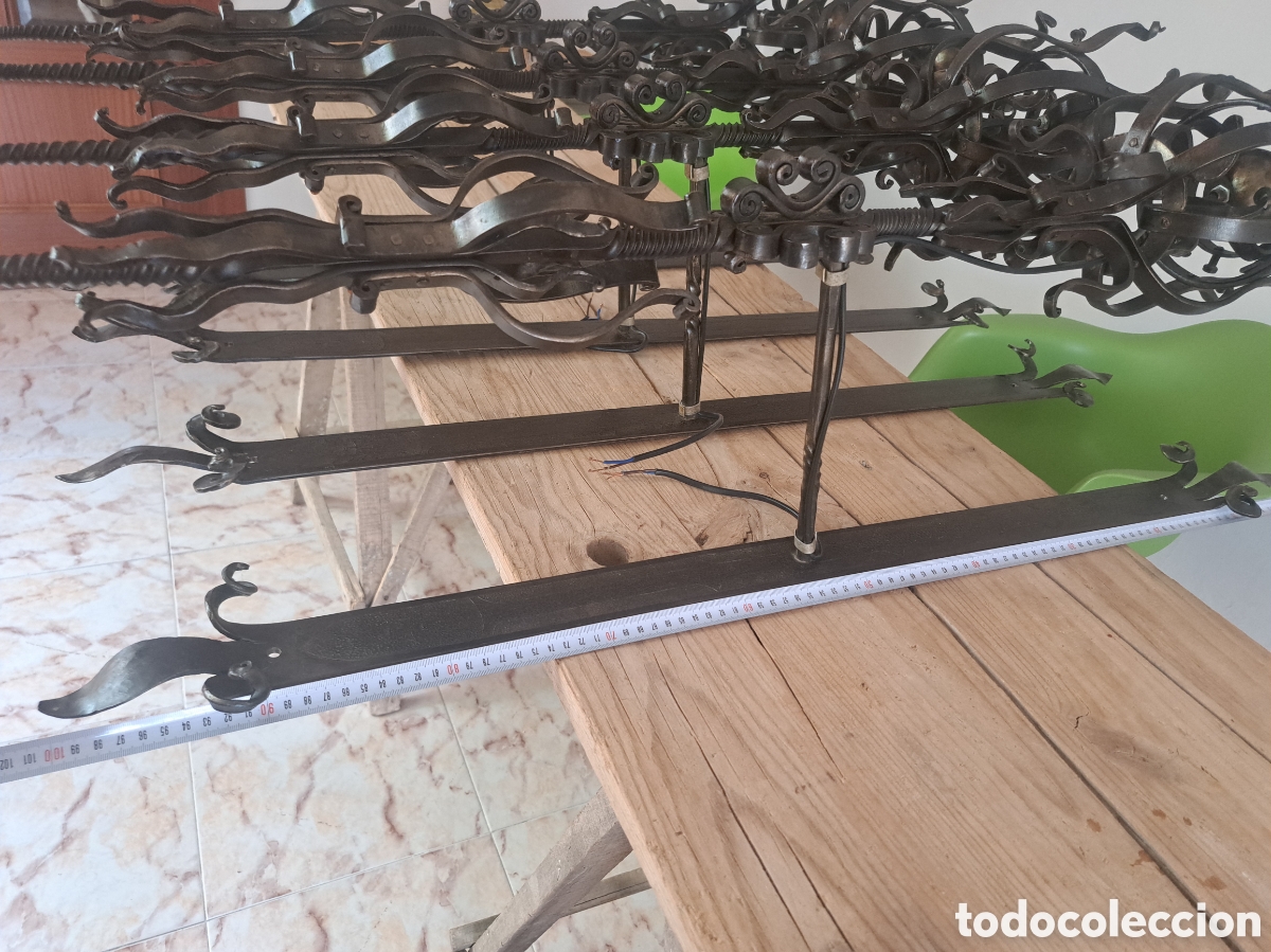 Antig&uuml;edades: Dos antorchas apliques de luz de forja - Foto 12