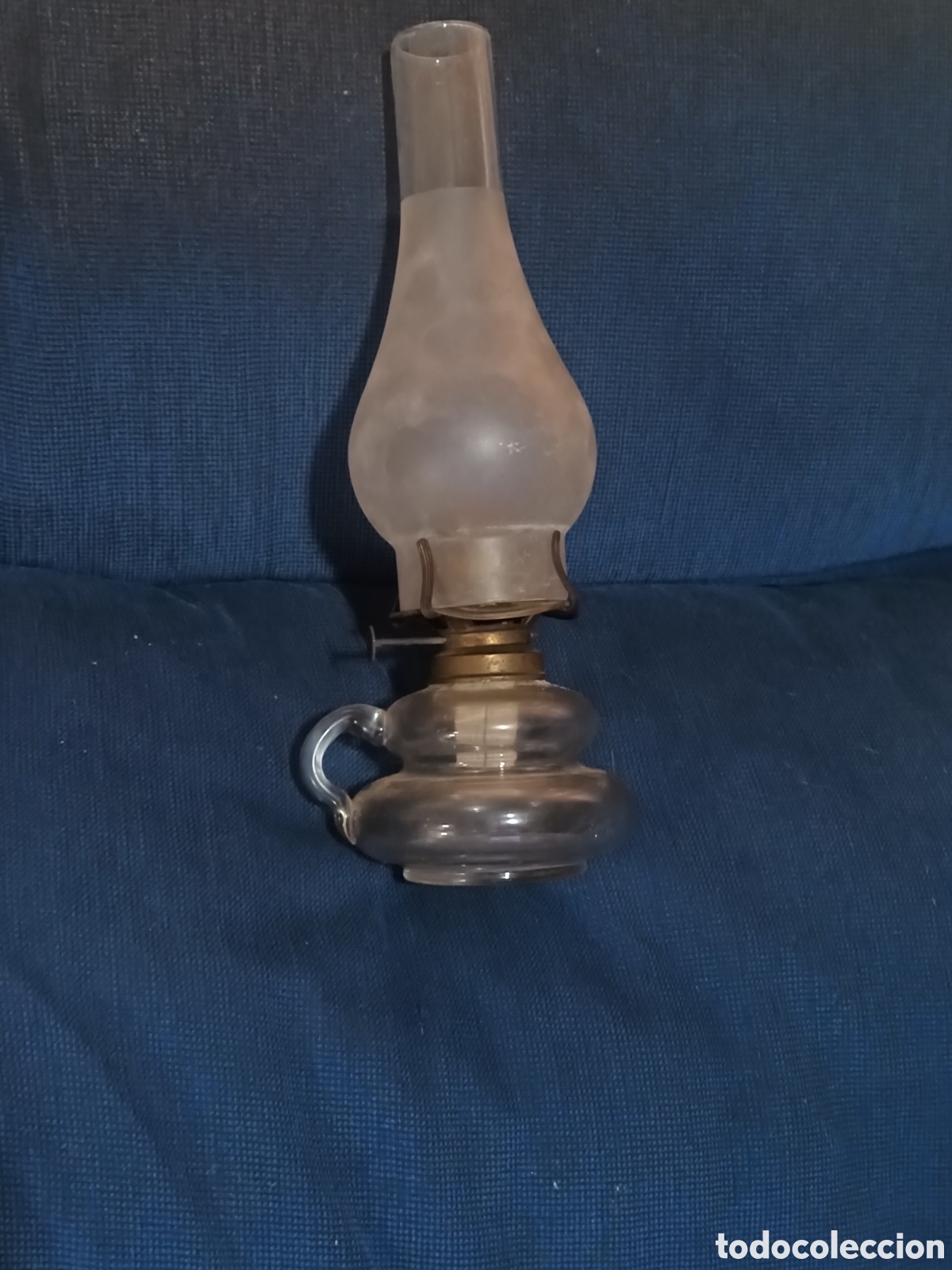 Antig&uuml;edades: L&Aacute;MPARA QUINQUE CON SU TULIPA TUBO L&Aacute;MPARA / CRISTAL Y LAT&Oacute;N