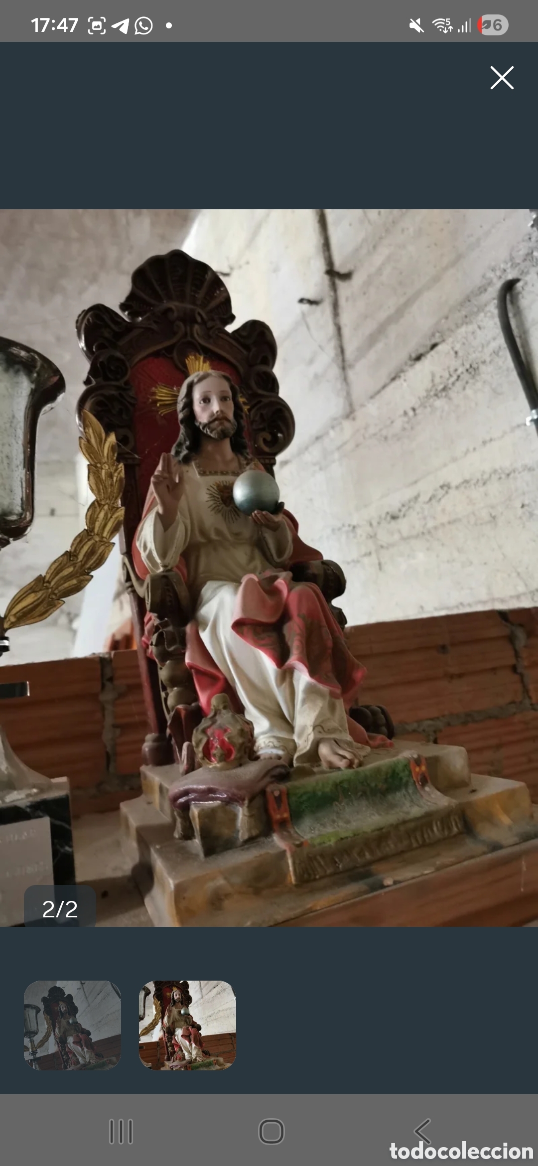 Antig&uuml;edades: Jesucristo de ceramica - Foto 2