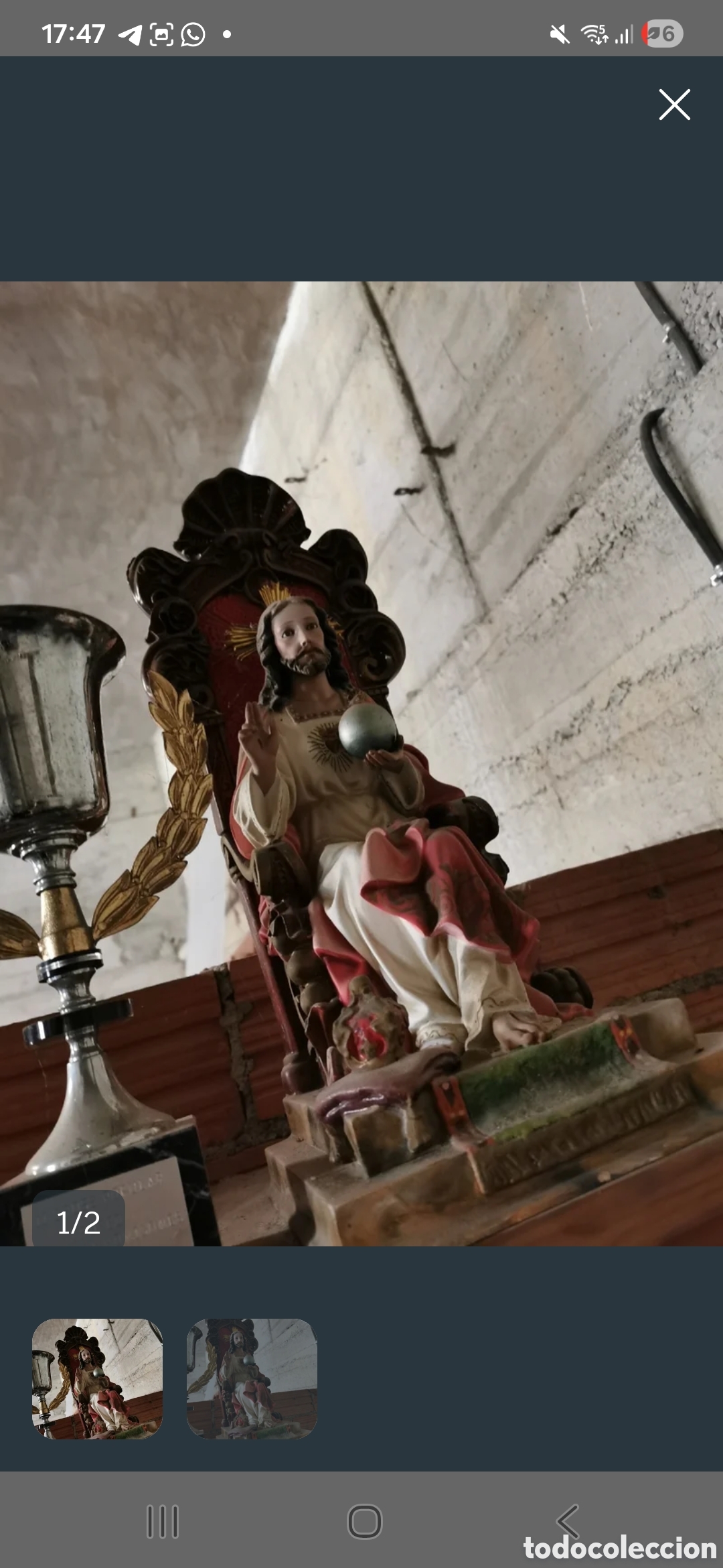 Antig&uuml;edades: Jesucristo de ceramica
