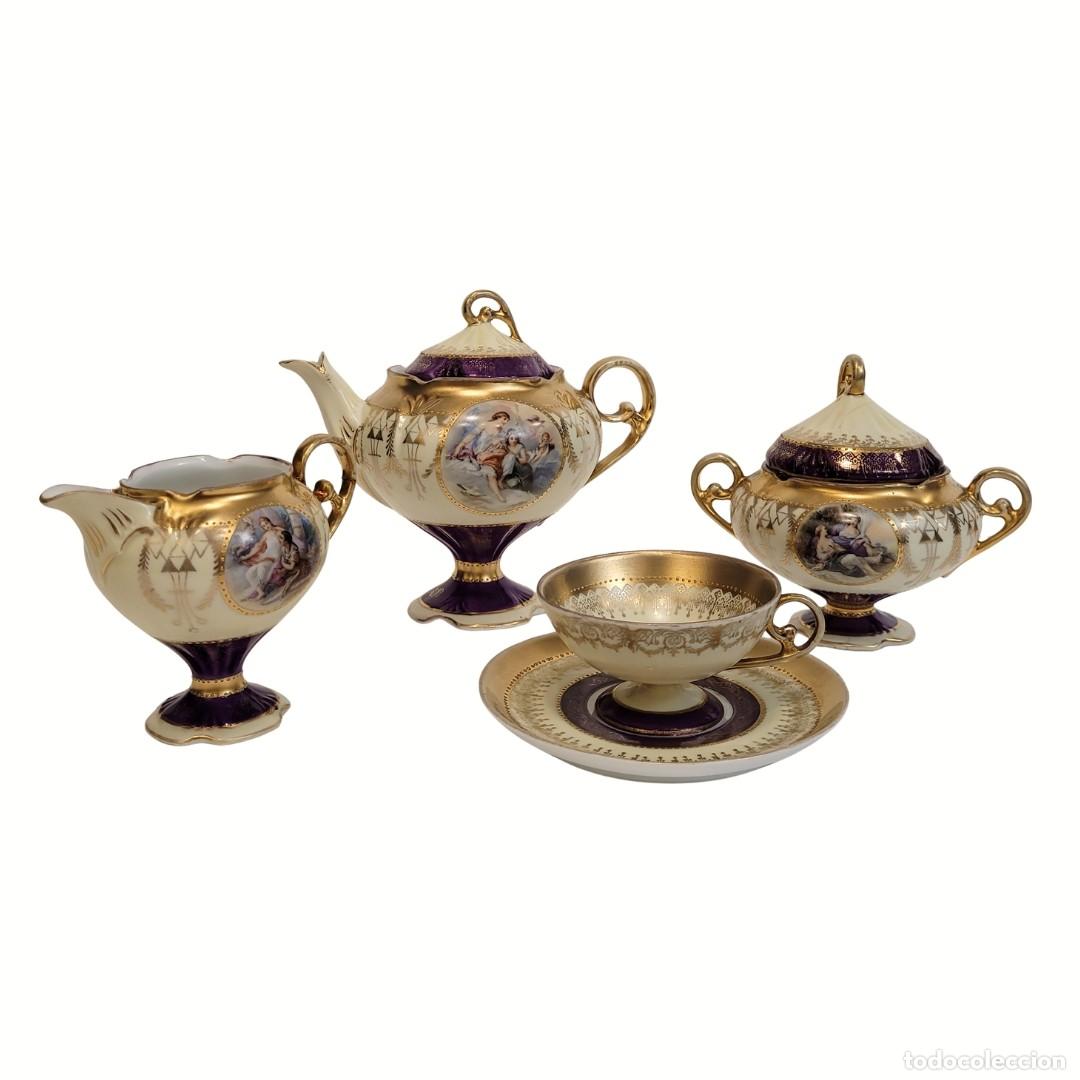 Antig&uuml;edades: Juego de t&eacute; &ldquo;Ego&iacute;sta&rdquo; con escenas de Fran&ccedil;ois Boucher, Royal Vienna, p. s. XIX - Austria