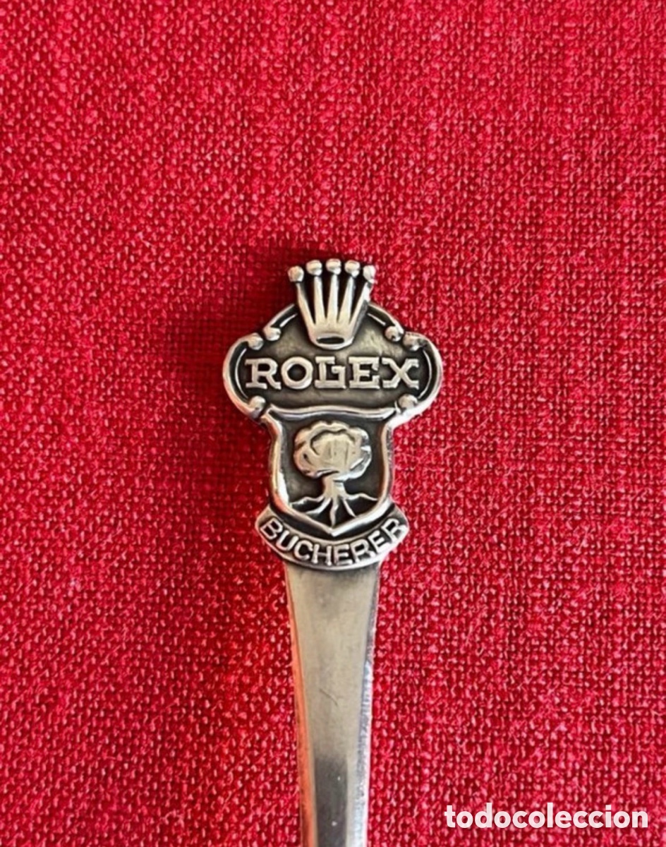 Antig&uuml;edades: 6 cucharas ROLEX ba&ntilde;adas en plata - Foto 3
