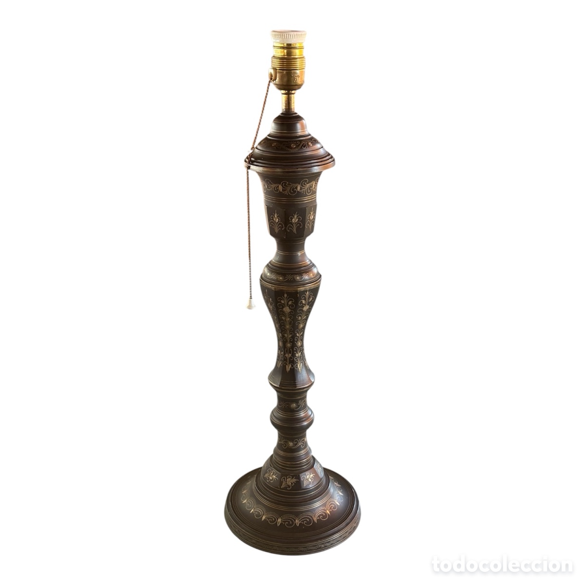 Antig&uuml;edades: L&aacute;mpara india Circa 1.960. - Foto 2
