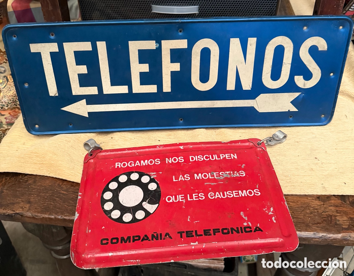 Antig&uuml;edades: Lote Carteles Originales Compa&ntilde;&iacute;a Telef&oacute;nica