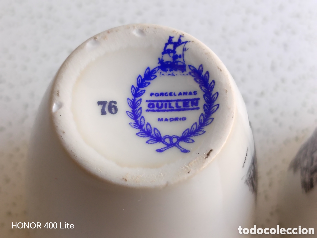 Antig&uuml;edades: Dos vasos de caf&eacute; de colecci&oacute;n recuerdo de Madrid - Foto 6