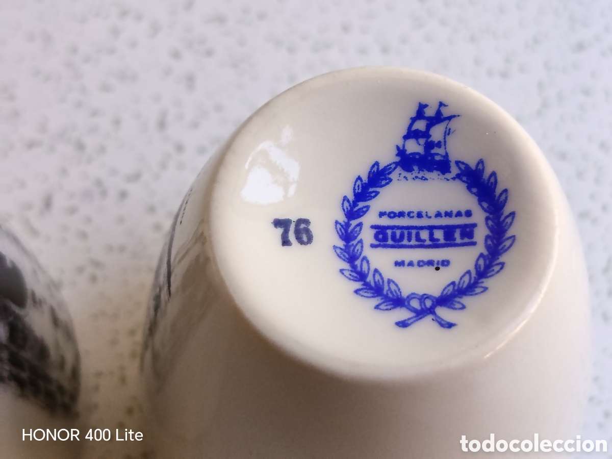 Antig&uuml;edades: Dos vasos de caf&eacute; de colecci&oacute;n recuerdo de Madrid - Foto 7