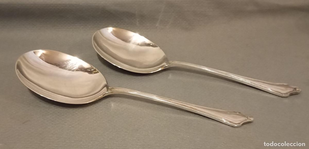 Antig&uuml;edades: 2 Cucharas Soperas Plata EPNS - Foto 1