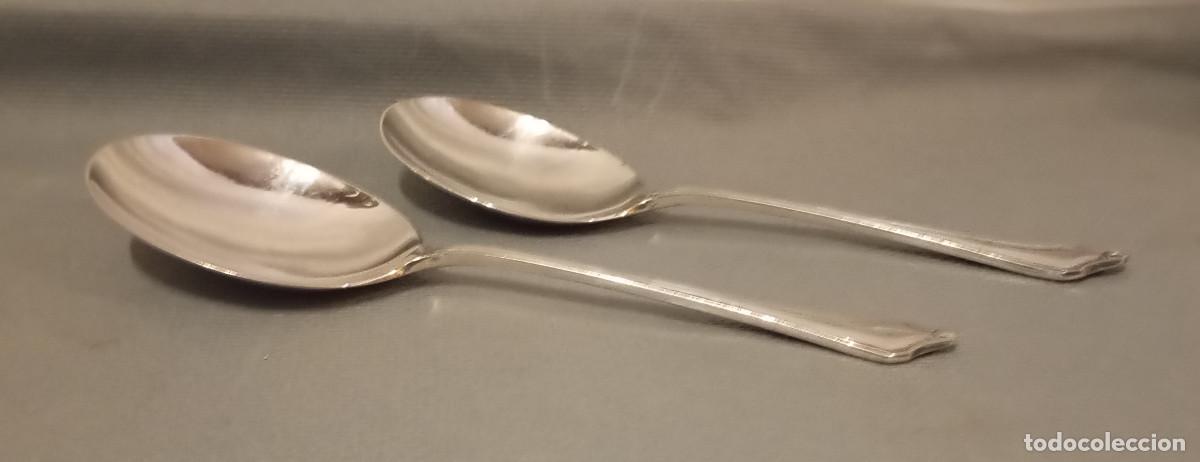 Antig&uuml;edades: 2 Cucharas Soperas Plata EPNS - Foto 2
