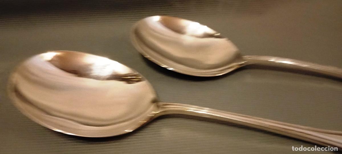 Antig&uuml;edades: 2 Cucharas Soperas Plata EPNS - Foto 3