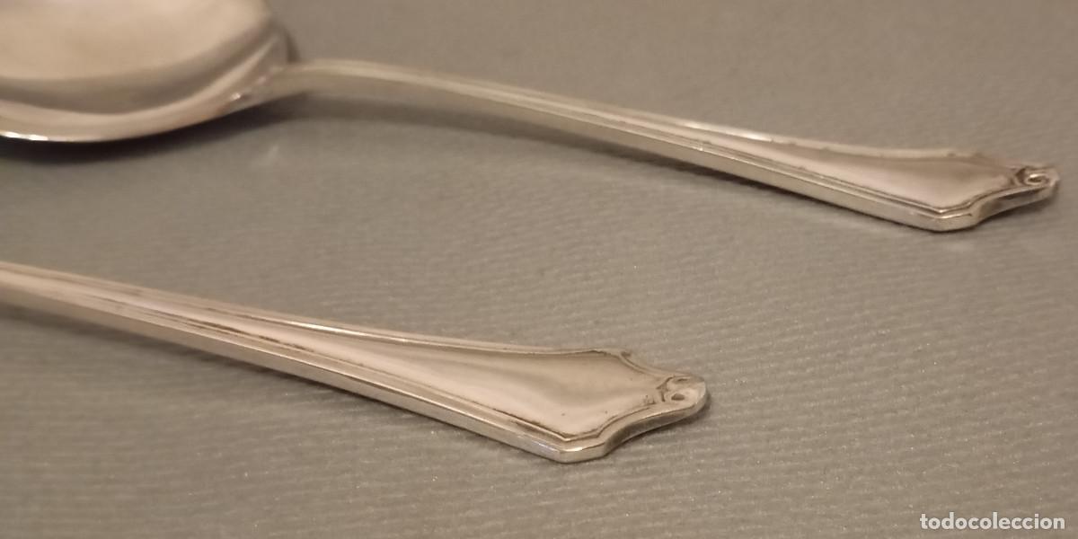 Antig&uuml;edades: 2 Cucharas Soperas Plata EPNS - Foto 4