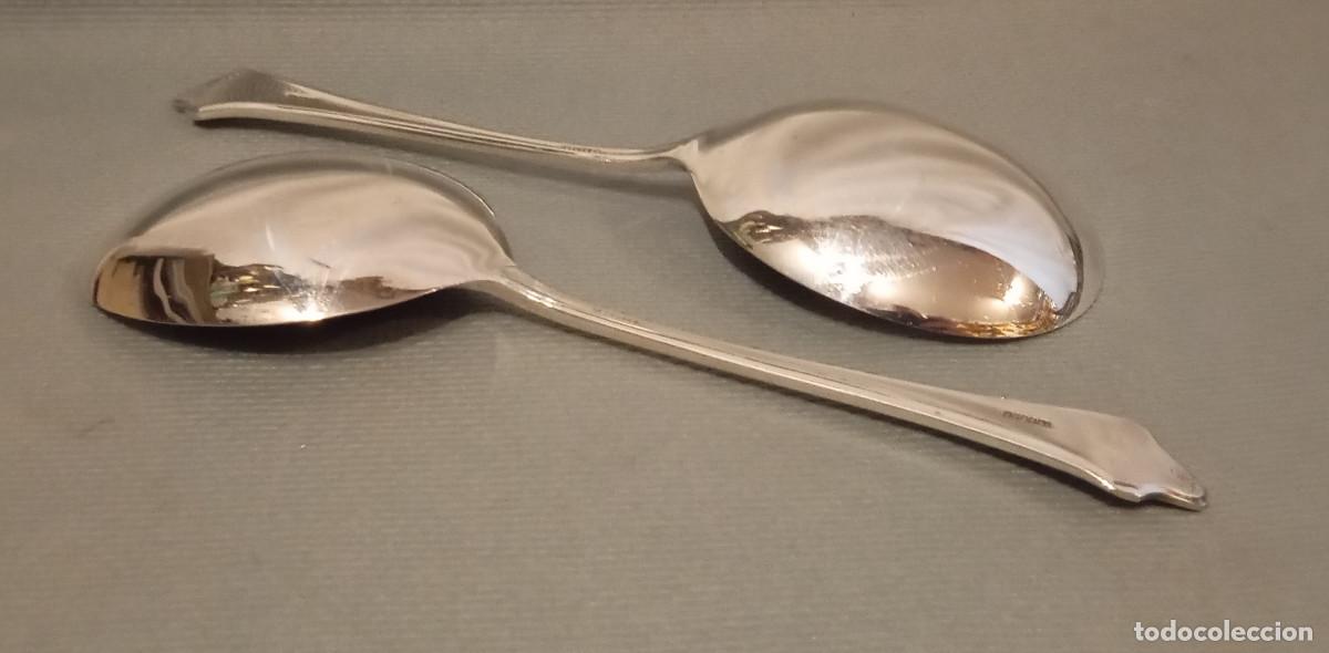 Antig&uuml;edades: 2 Cucharas Soperas Plata EPNS - Foto 5