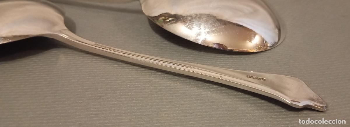 Antig&uuml;edades: 2 Cucharas Soperas Plata EPNS - Foto 6