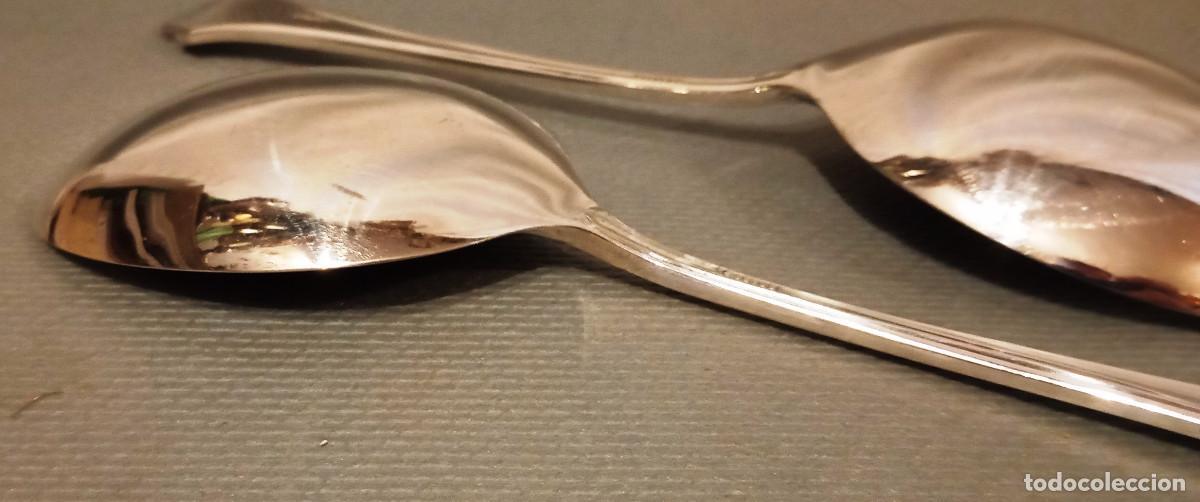 Antig&uuml;edades: 2 Cucharas Soperas Plata EPNS - Foto 7