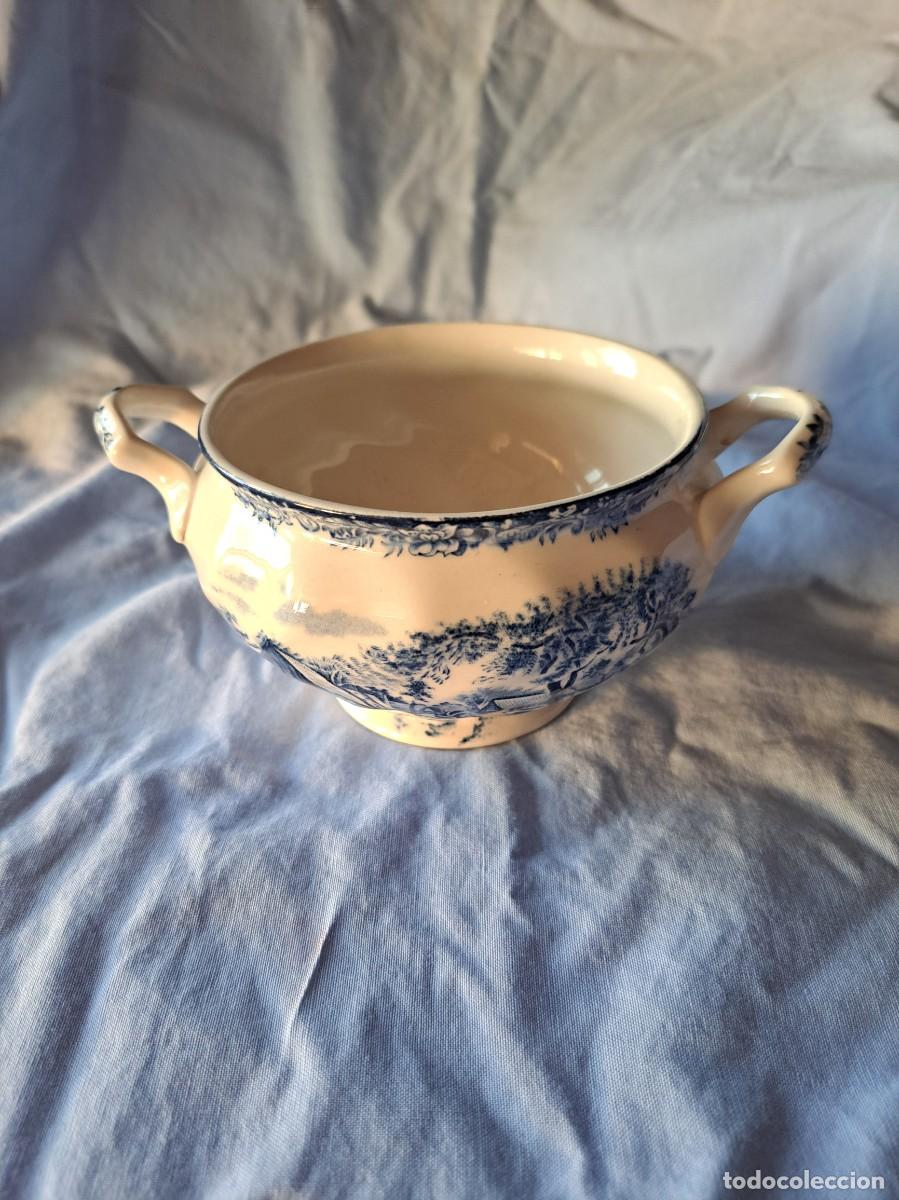 Antig&uuml;edades: Bonita azucarero de porcelana,mill stream johnson bros england,azul