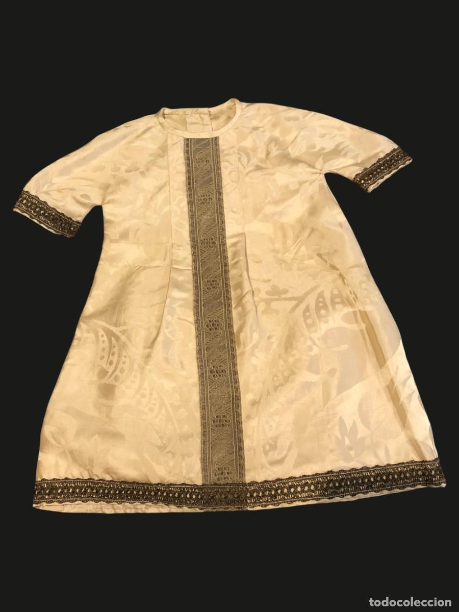 Antiguidades: MAGNIFICO TRAJE DE NI&Ntilde;O JESUS HECHO A MANO, TELA ANTIGUA