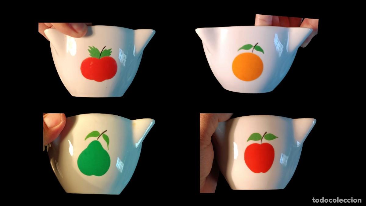 Oggetti Antichi: CENICERO DE PORCELANA - CUATRO FRUTAS - TOMATE NARANJA PERA MANZANA, A&Ntilde;OS 60/70