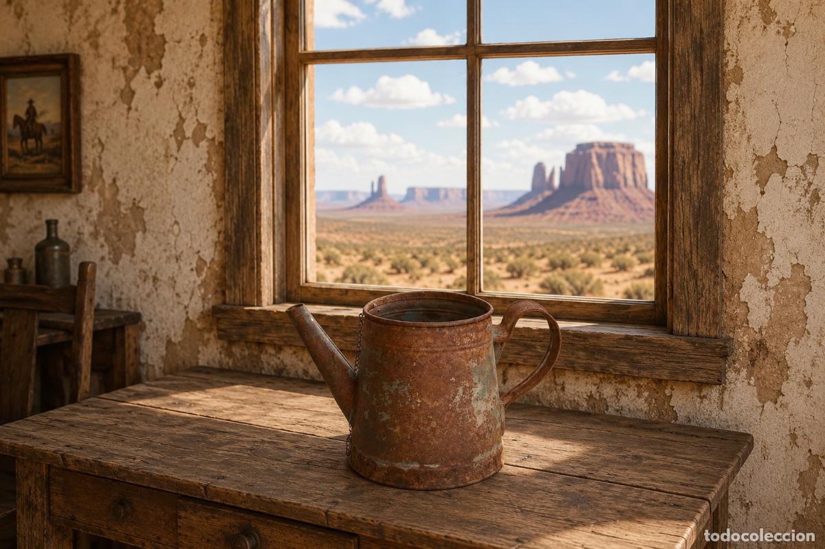 Antig&uuml;edades: Cafetera peque&ntilde;a de hojalata