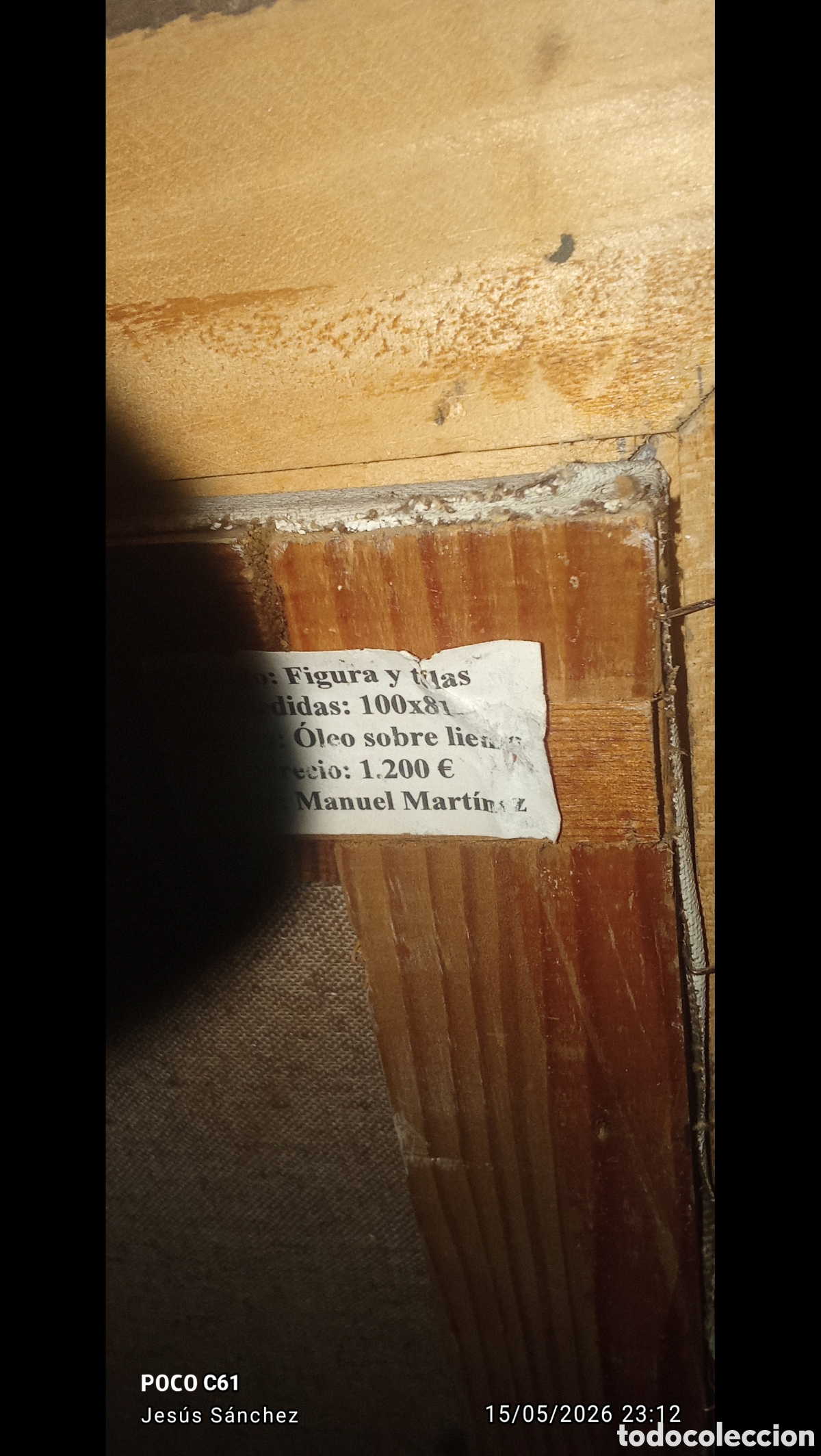 Antig&uuml;edades: Cuadro al &oacute;leo de Manuel Mart&iacute;n - Foto 2