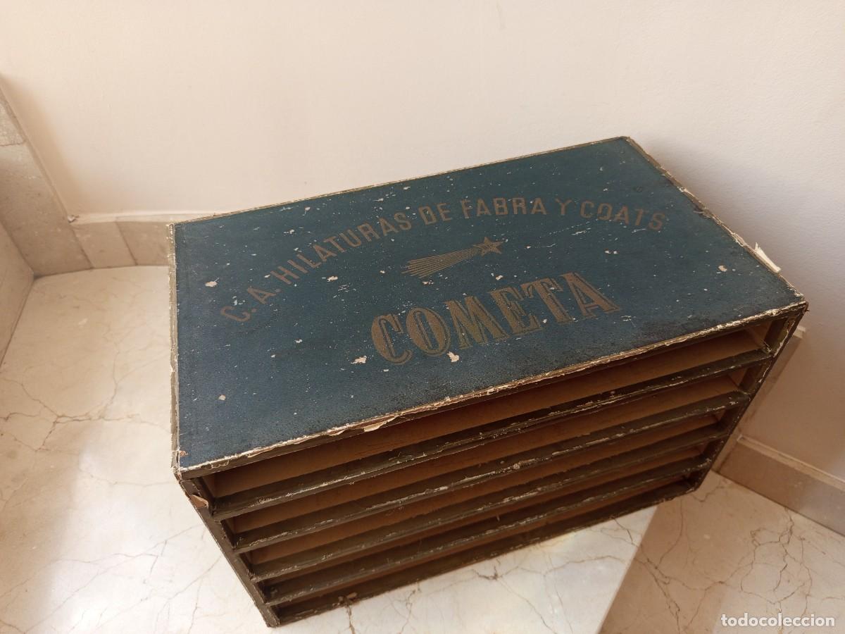 Antig&uuml;edades: CIA.ANONIMA HILATURAS DE FABRA Y COATS-BARCELONA-ANTIGUA CAJONERA .Cometa. Barcelona